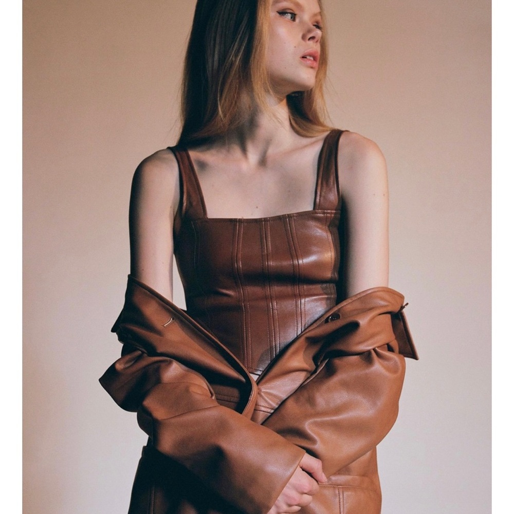 Urban Outfitters - Motel Faux Leather Top Sz Small
